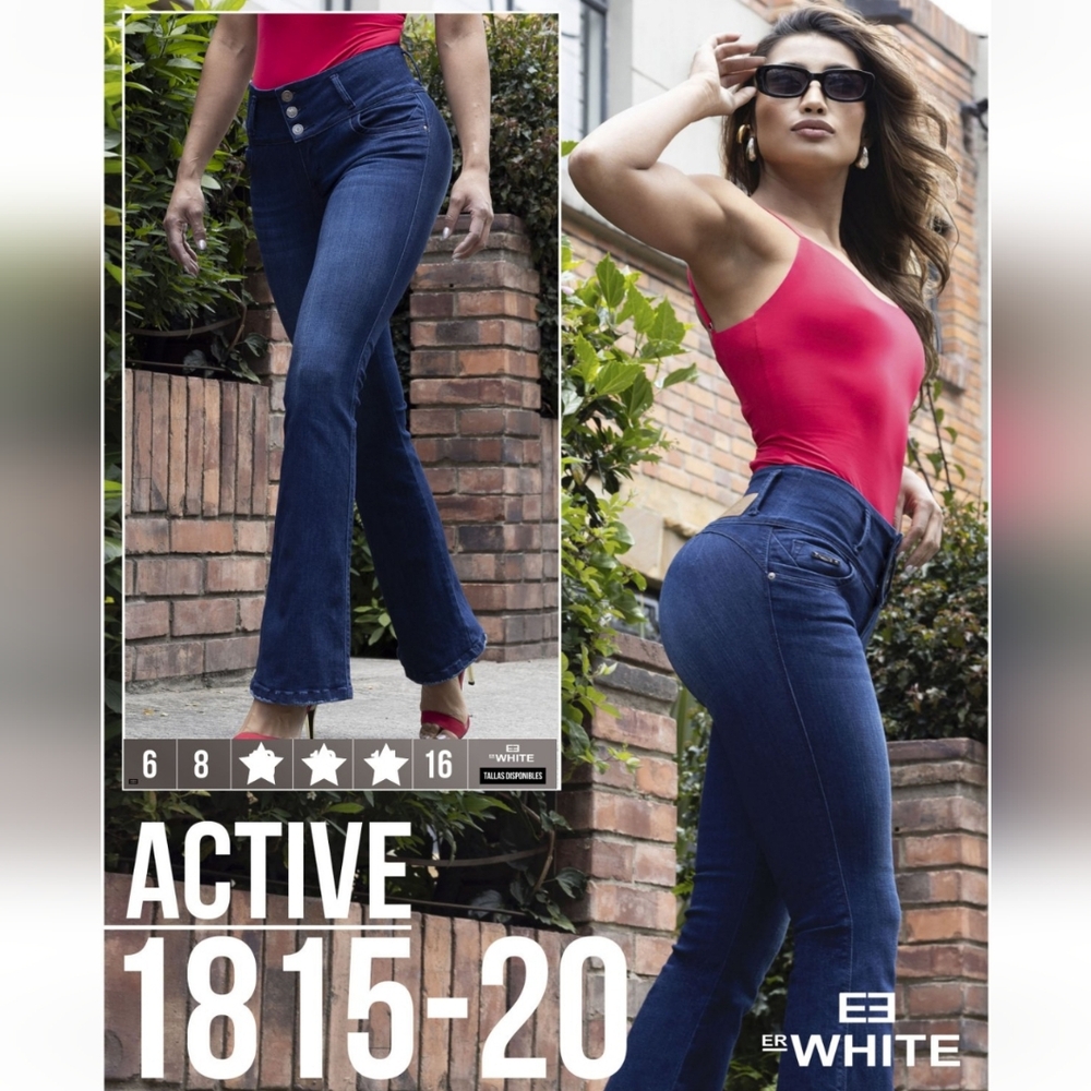 Colombian Jeans Push Up - Active Women's Blue Jeans
